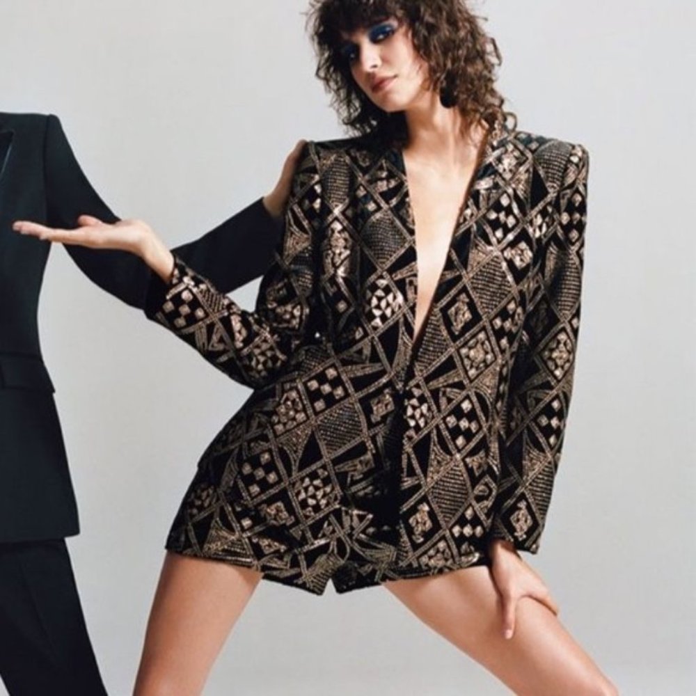 Zara two piece set  featuring jacket & shorts (Festive Season)